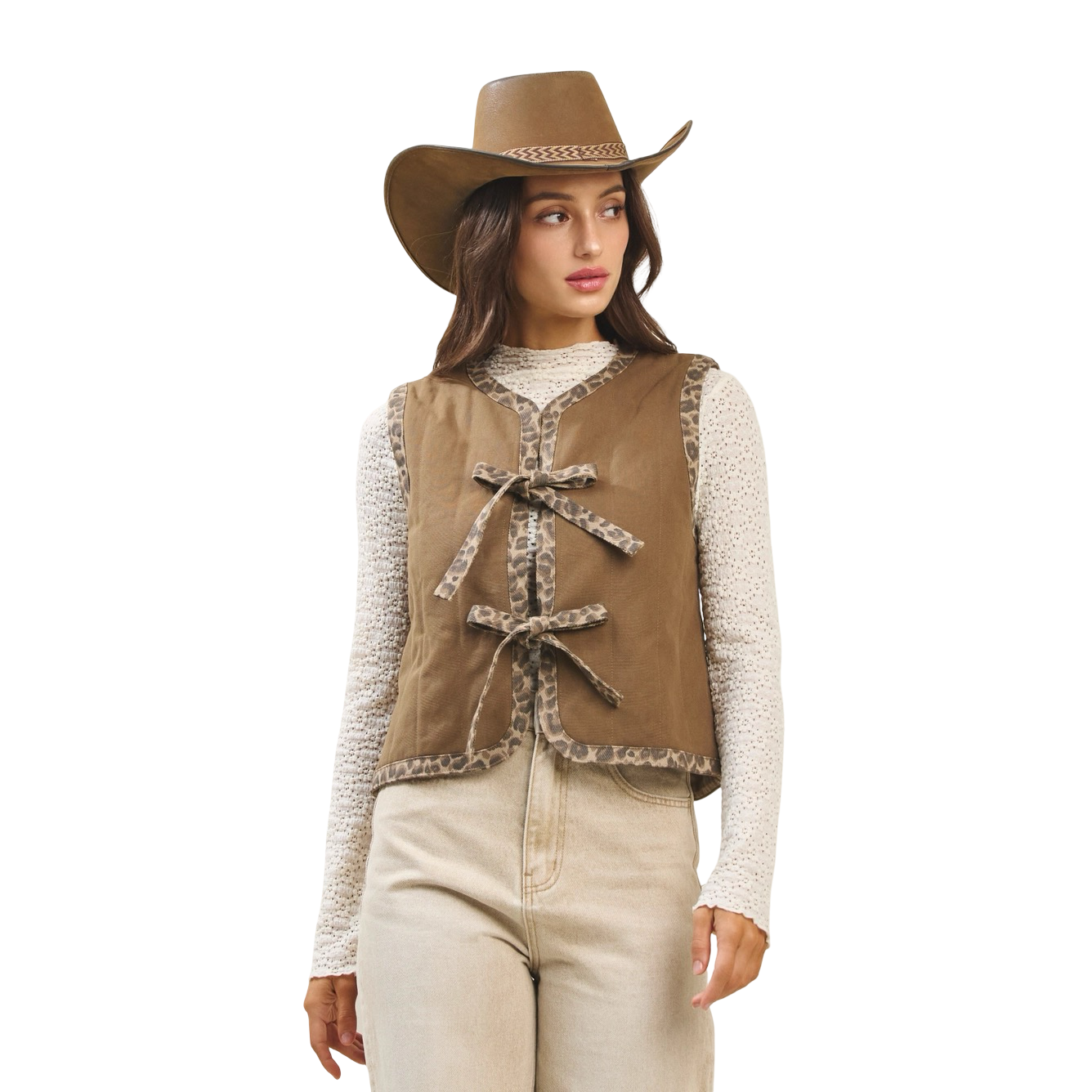 Apparel- Able Leopard Padded Vest Top