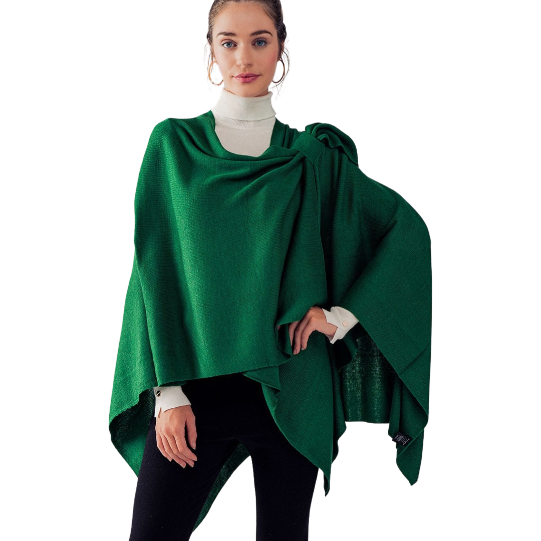 Apparel- Trend Notes Shoulder Strap Wrap Aryana Cape
