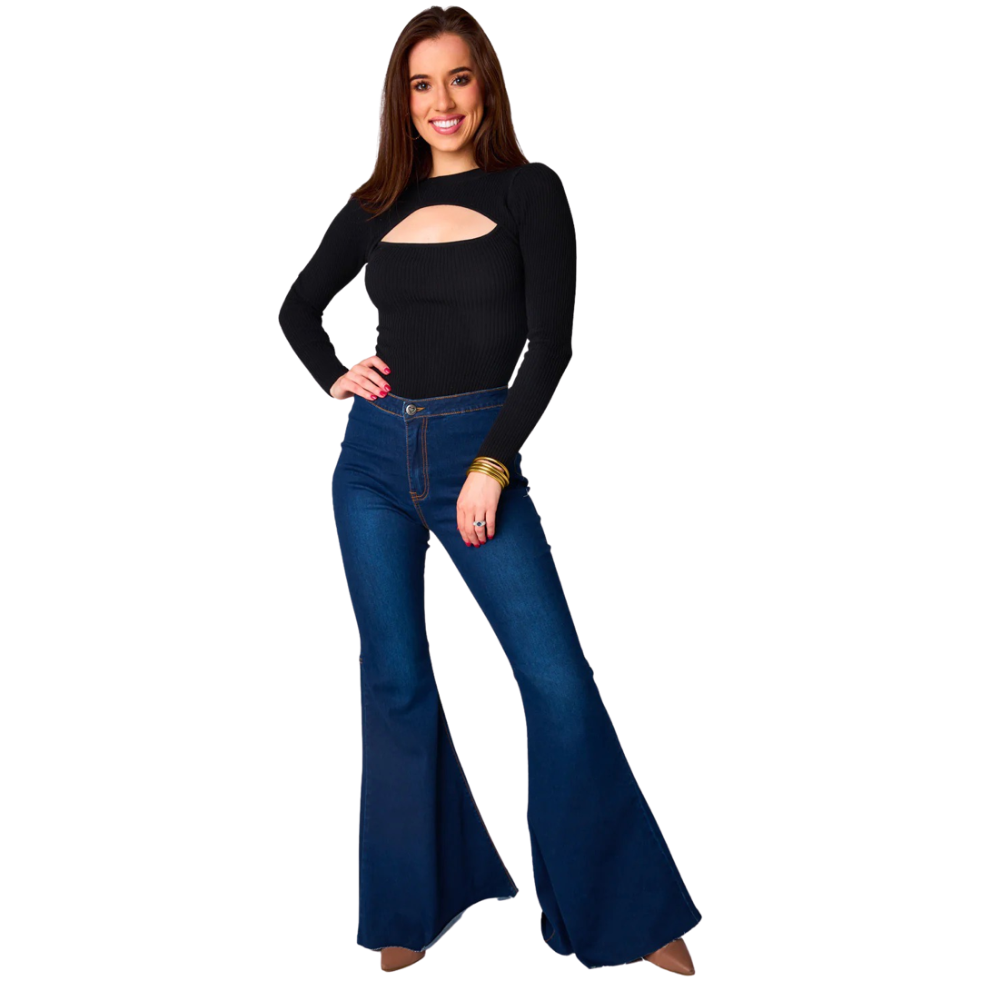 Apparel- Buddy Love Nadia Long Sleeve Cutout Bodysuit