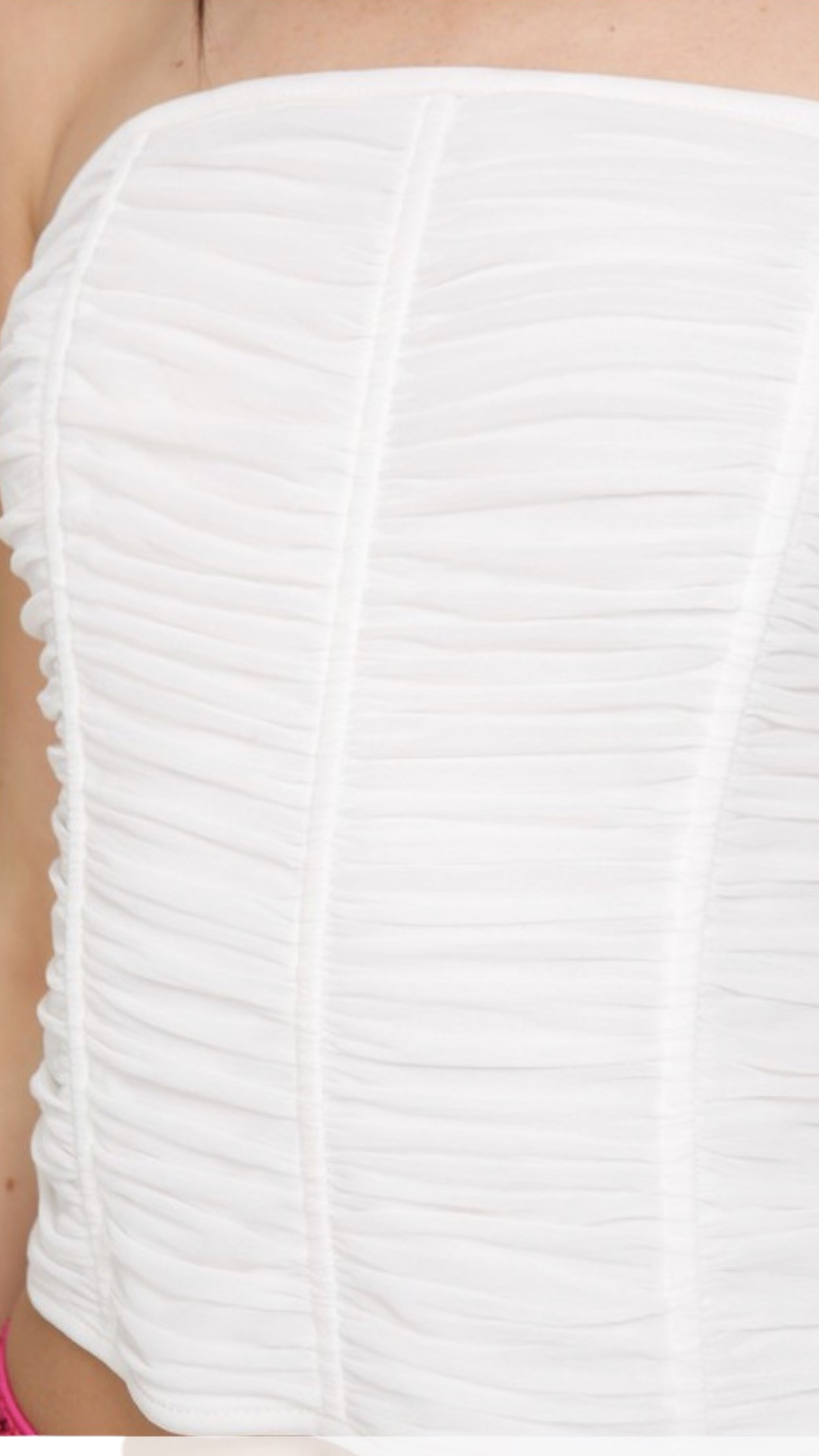 Apparel- Timing Pleated Corset Strapless Top