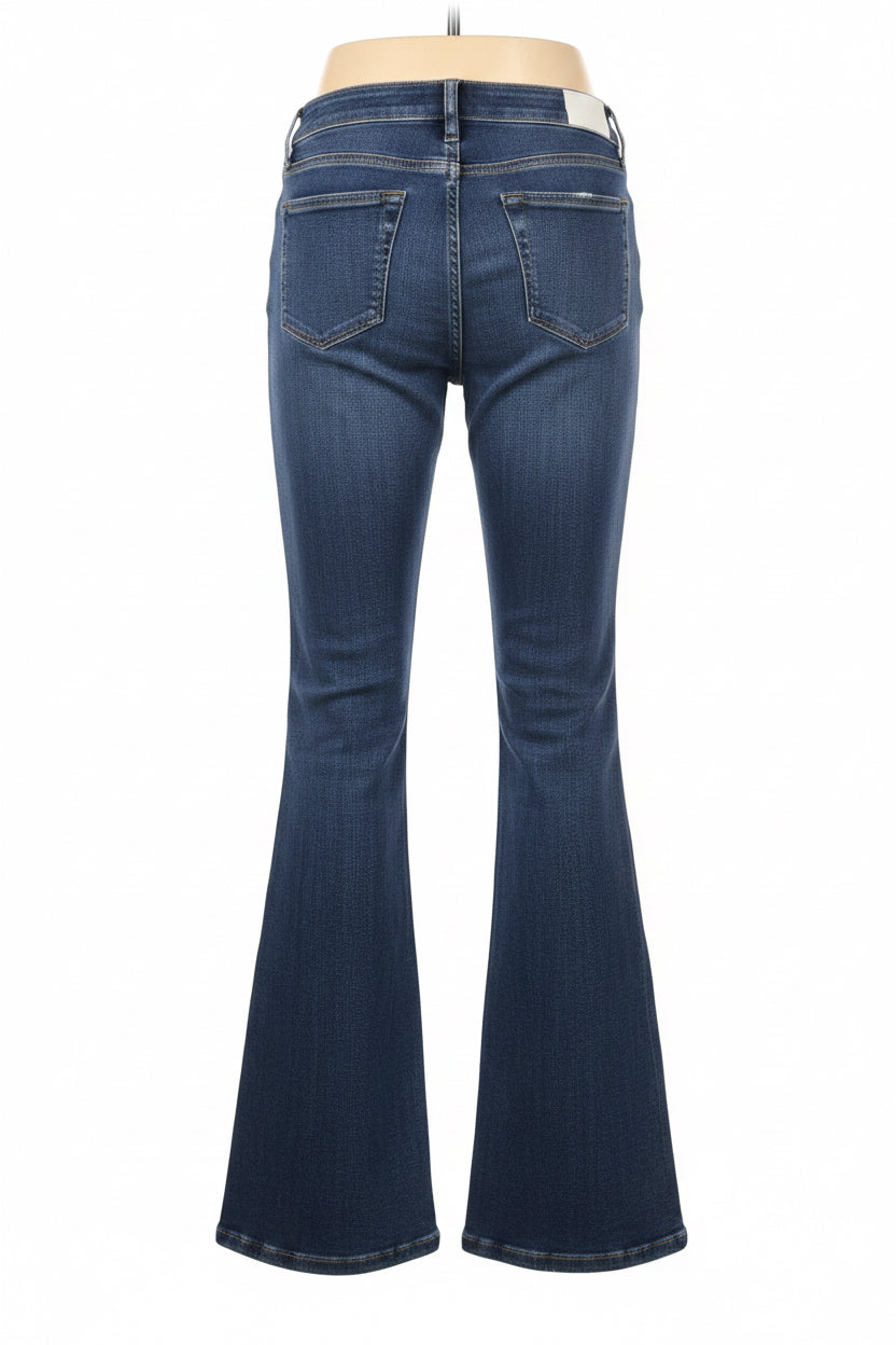 Kan Can Mid Rise Bootcut Dark Wash