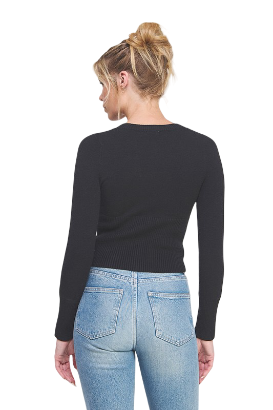 Apparel-Allie Rose Button Up Fitted Cardigan Top