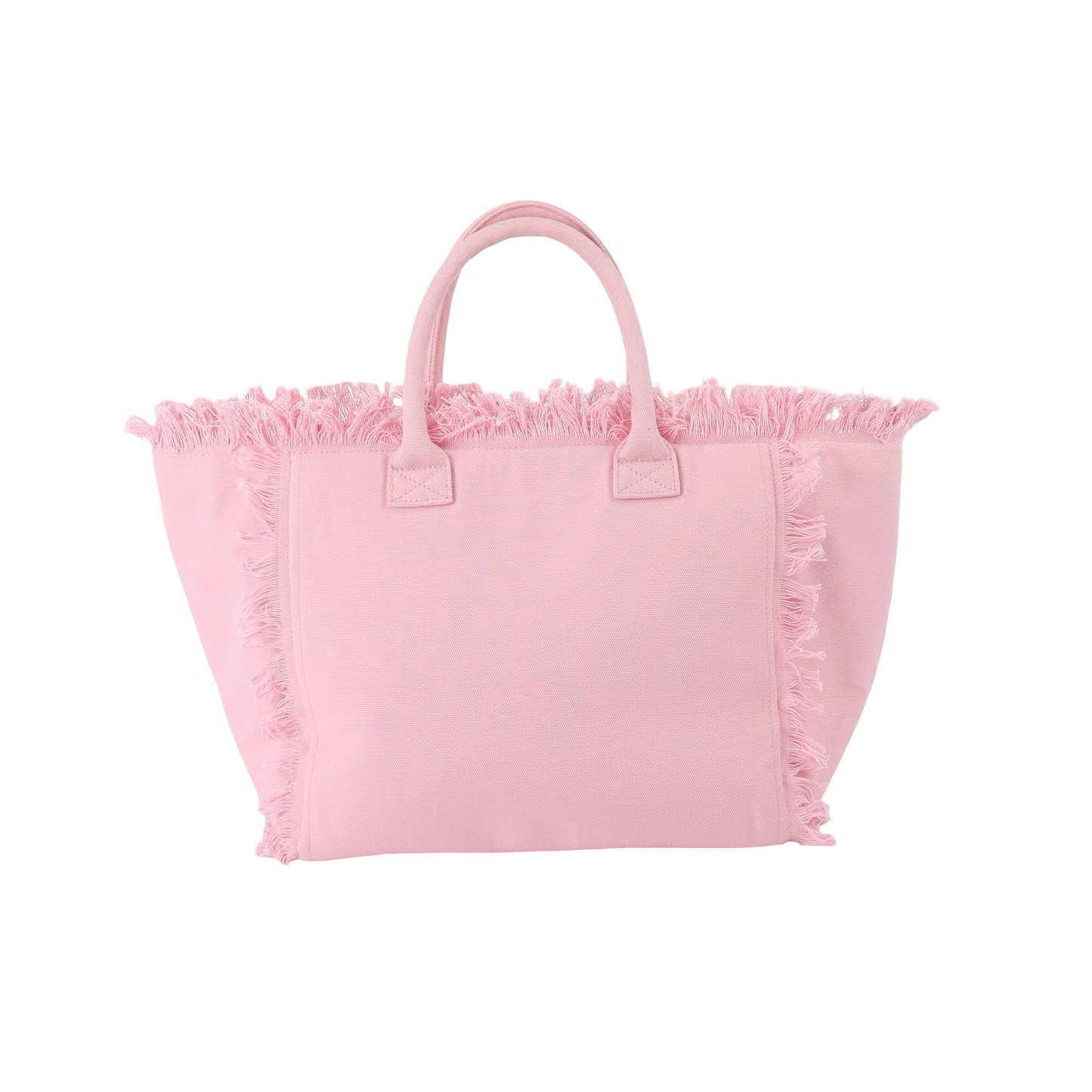 Color Burst Cotton Fringed Canvas Summer Tote Bag