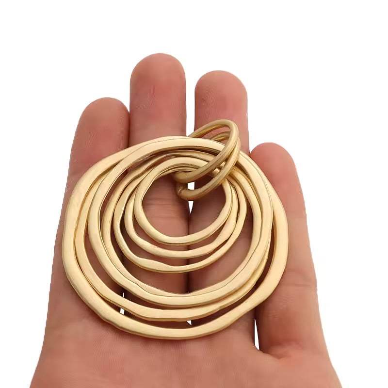 Pendants- M&E Bling Large Gold Dangle Pendant