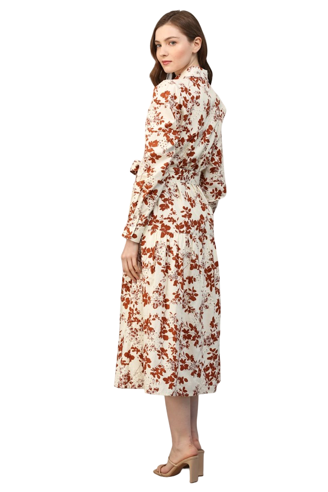 Apparel-Fate Broderie Anglaise Button Front Tie Waist Maxi Dress