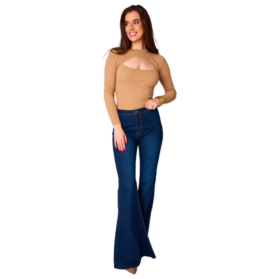 Apparel- Buddy Love Nadia Long Sleeve Cutout Bodysuit