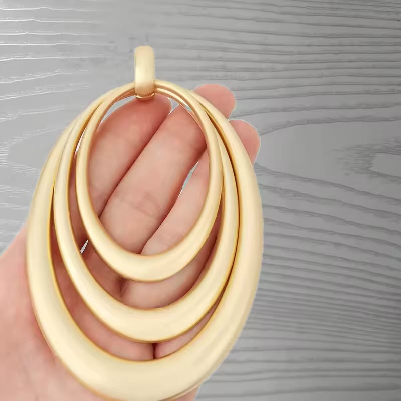 Pendants- M&E Bling Large Gold Dangle Pendant