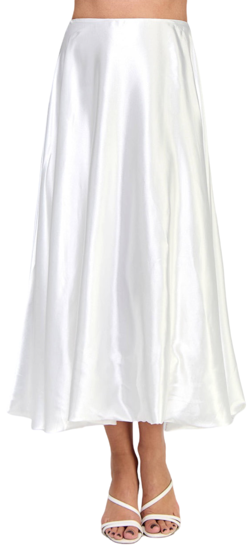 Apparel- Ellison Satin Balloon Midi Skirt