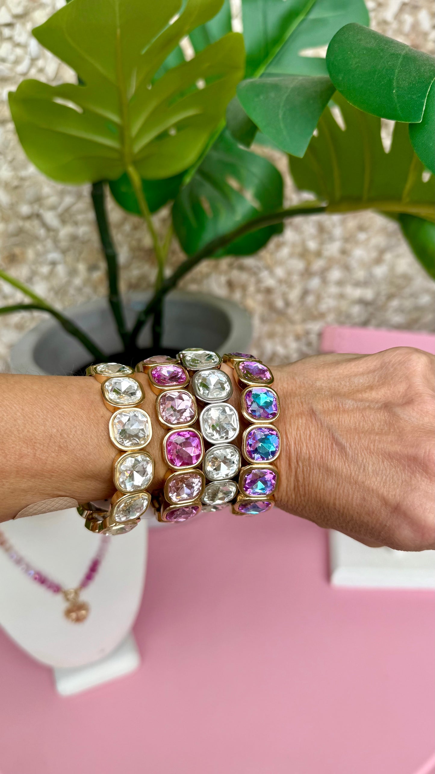 Bracelets- M&E Bling Glam Jewel Bracelet