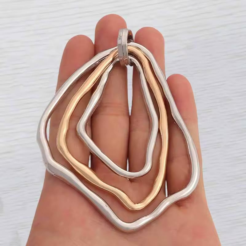 Pendants- M&E Bling Large Gold Dangle Pendant