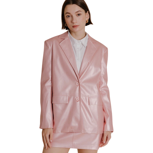 Apparel- Aureum Vegan Leather Blazer