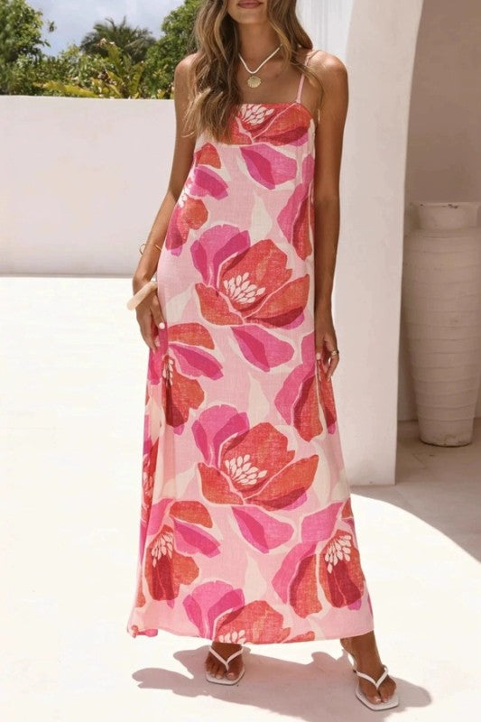 Sundayup Floral Strap Maxi Dress
