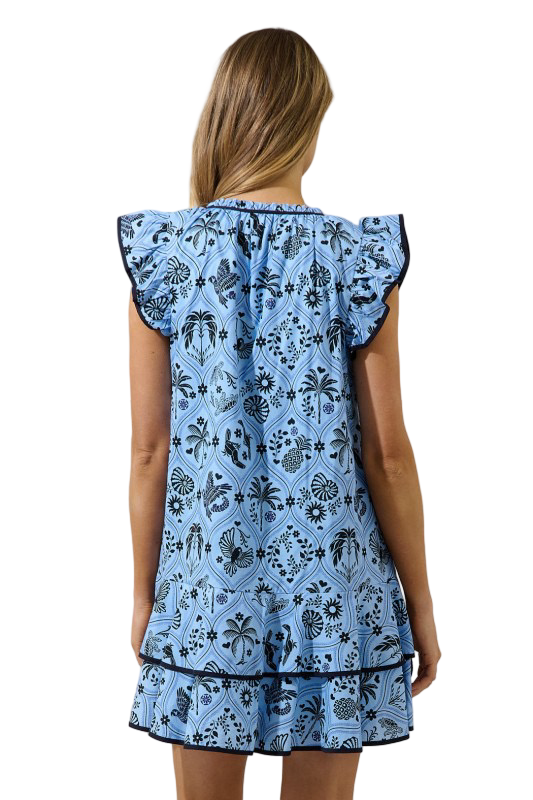 Sugarlips Taris Ruffle Mini Dress Feiry Tropics