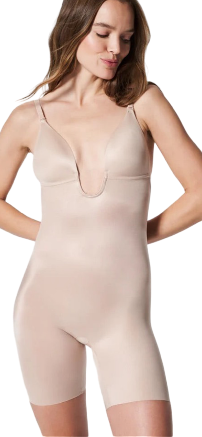 Apparel- Spanx Plunge Low Back Bodysuit Shapeware