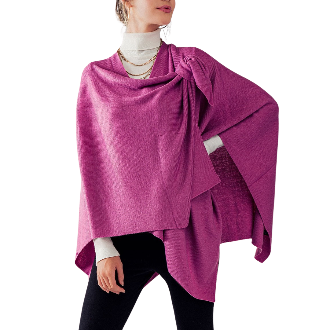 Apparel- Trend Notes Shoulder Strap Wrap Aryana Cape