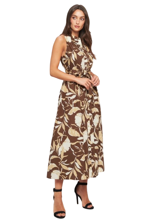 Apparel- Flying Tomato Floral Sleeveless Woven Dress