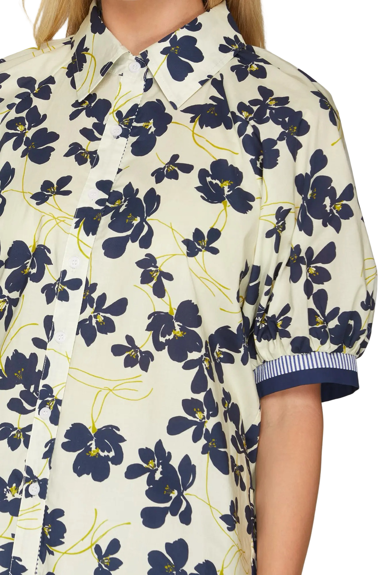 She+Sky 1/2 Sleeve Button Down Blouse Top
