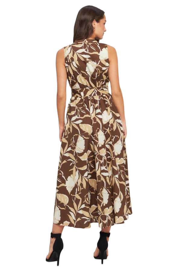 Apparel- Flying Tomato Floral Sleeveless Woven Dress