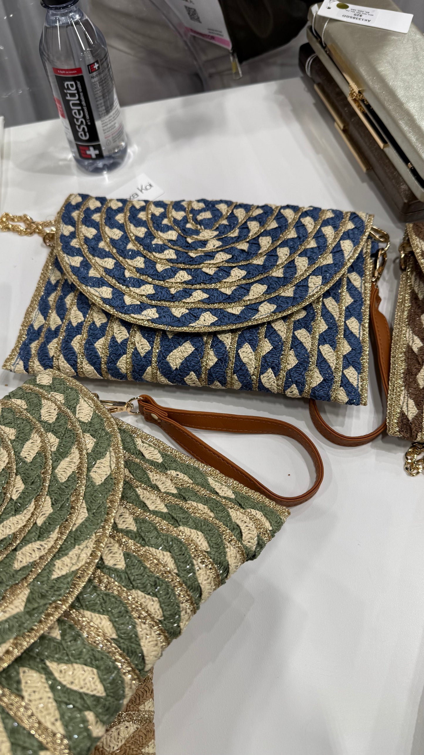 Bags-Alexa Koi Straw Summer Clutch