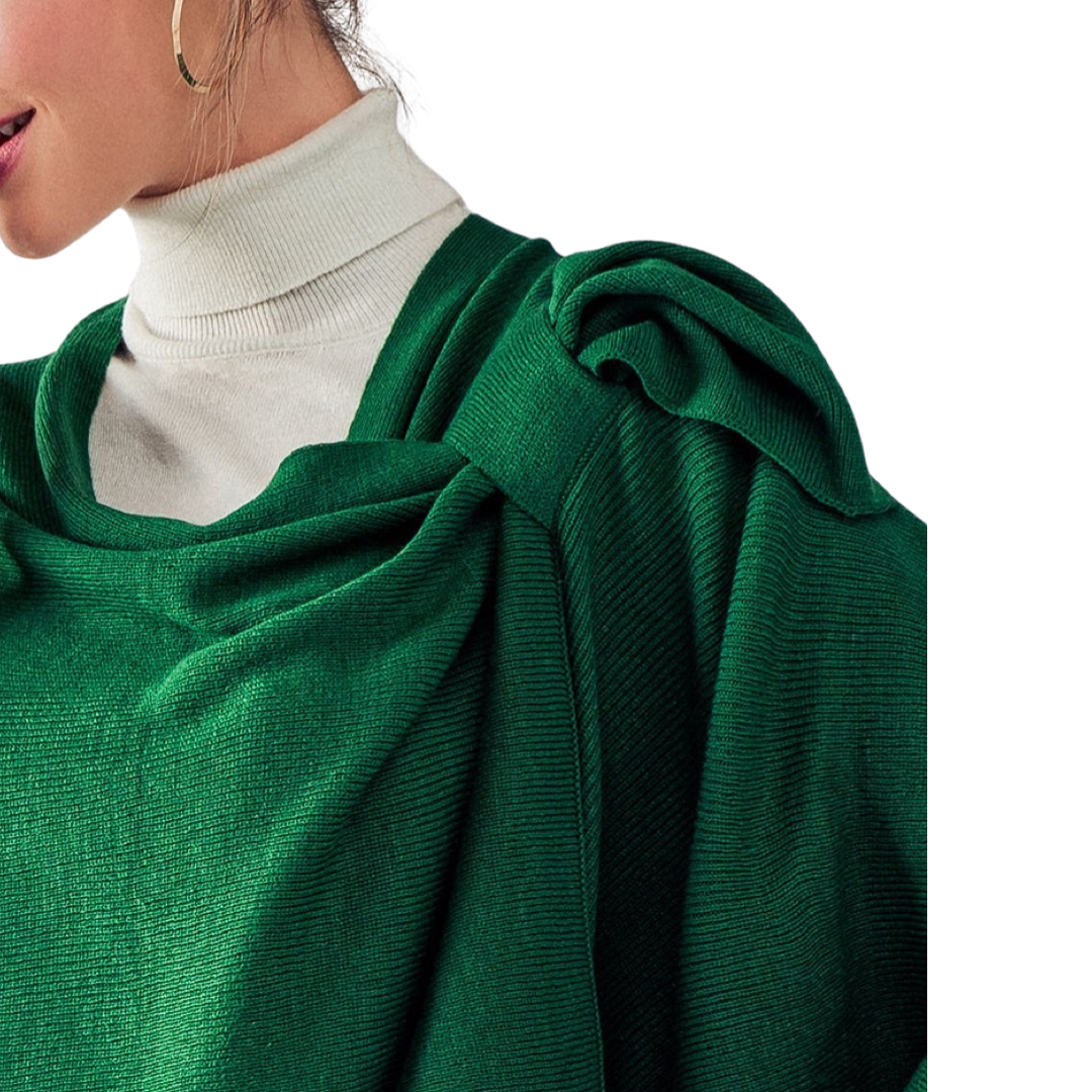 Apparel- Trend Notes Shoulder Strap Wrap Aryana Cape