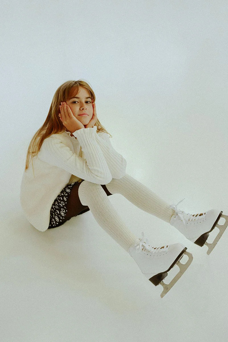 Girls-Molly Bracken Girl Ruffled Ribbed Top