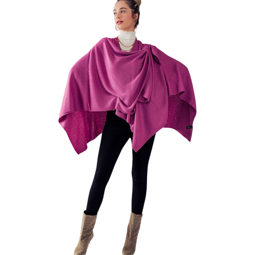 Apparel- Trend Notes Shoulder Strap Wrap Aryana Cape