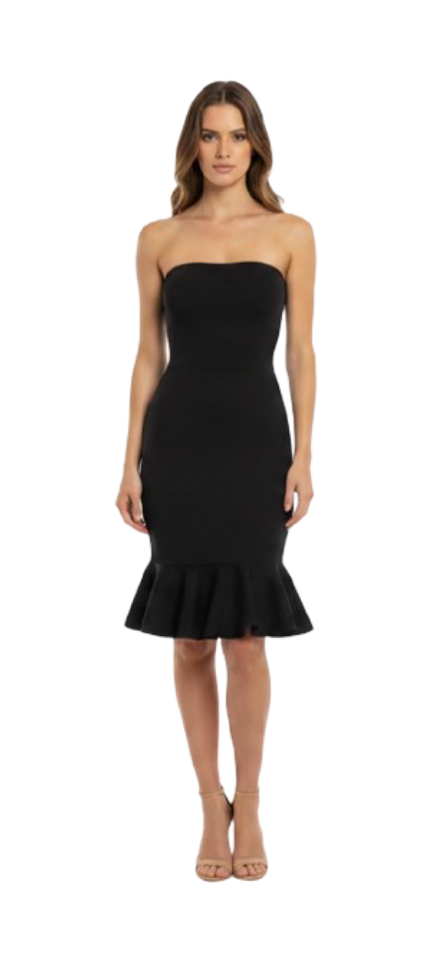 Mable Strapless Ruffle Bottom Mini Dress