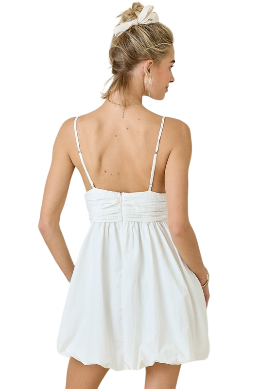 Apparel- Day+Moon Babydoll Poplin Mini  Dress with Bubble Bottom