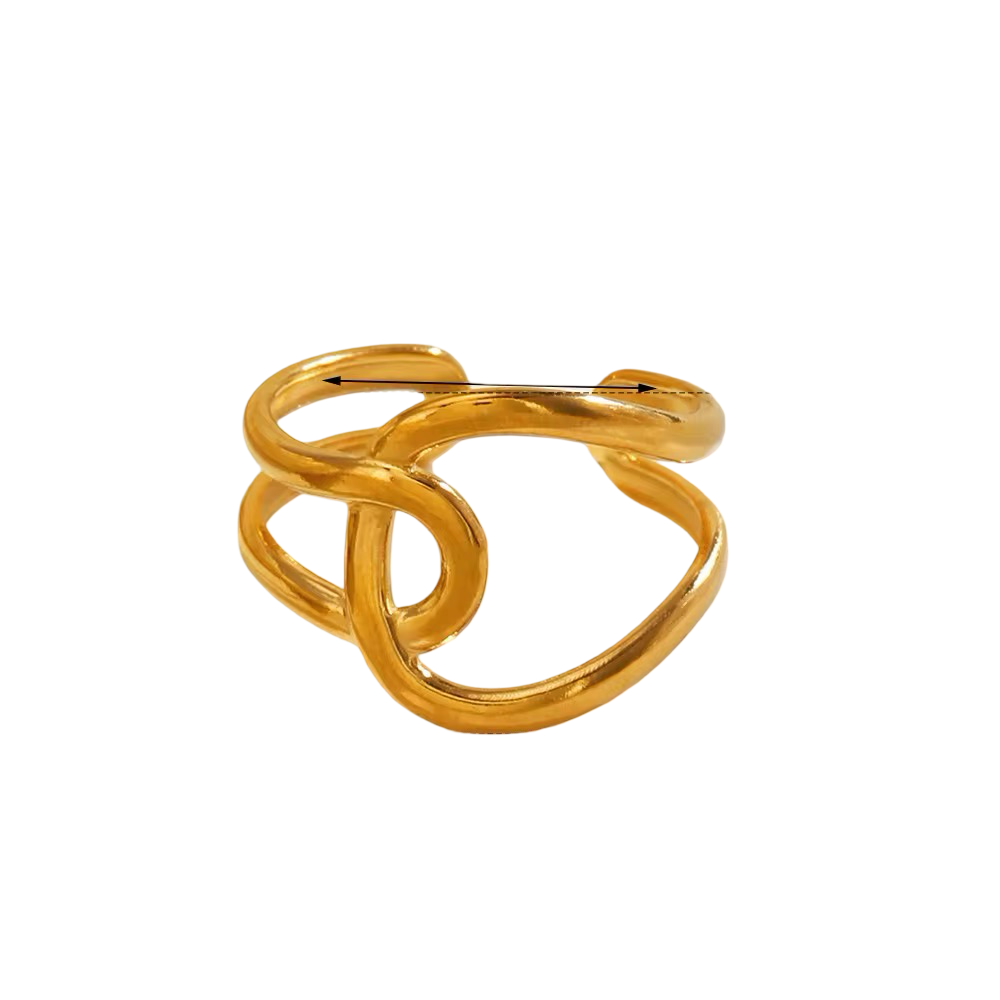 Rings- M&E Bling Gold Plated Stainless Steel Ring