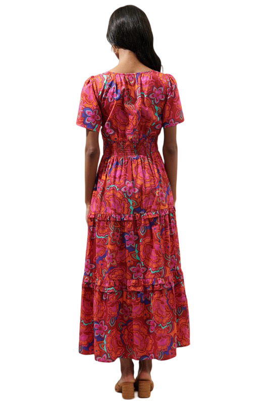 Apparel- Sugarlips Raveena Floral Palmer PoplinTiered Maxi Dress