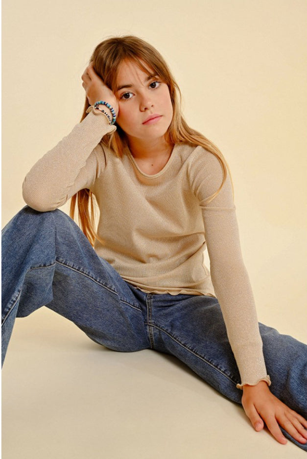 Girls-Molly Bracken Girl Iridescent Under Shirt