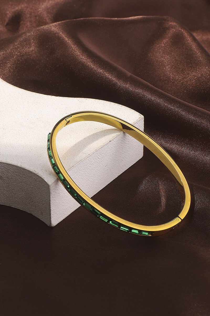 Bracelets- M&E Bling Gold CZ Bangles