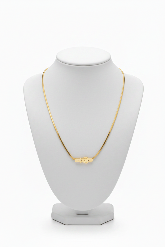 Necklaces- M&E Bling Stainless Steel Herringbone Chain Necklace