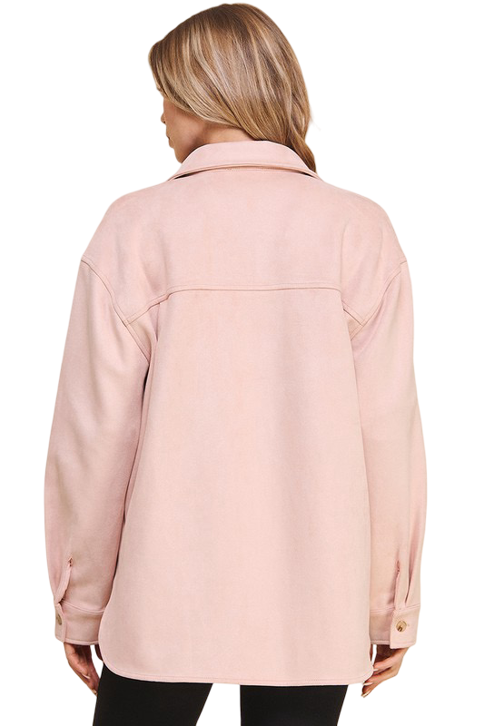 Apparel-Allie Rose Microsuede Shirt With Pockets