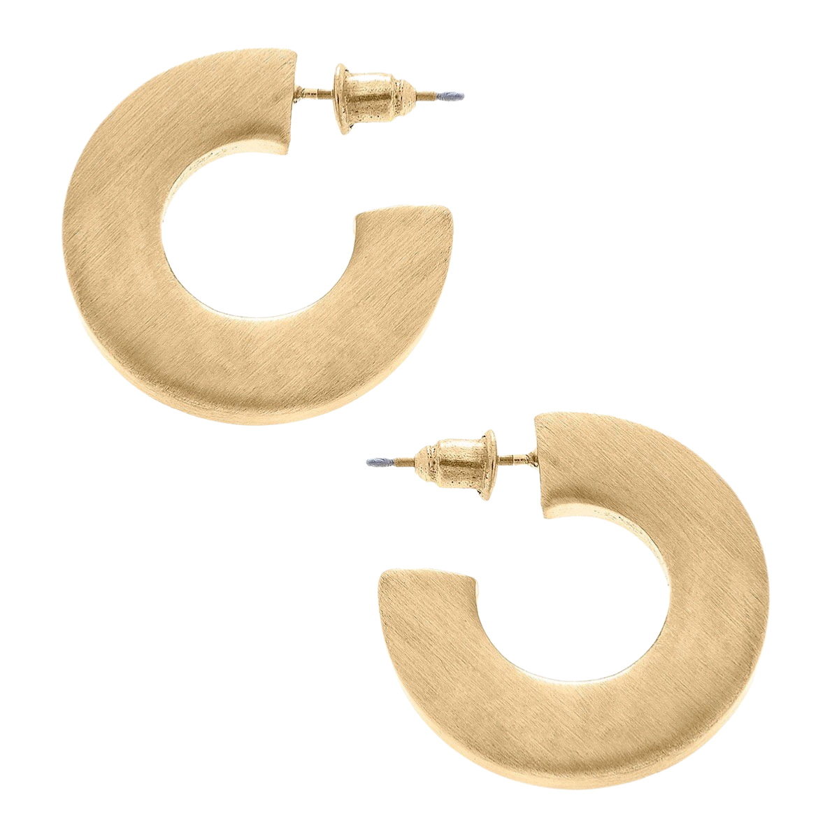 Earrings- Canvas Cali Large Flat Hoop Earrings