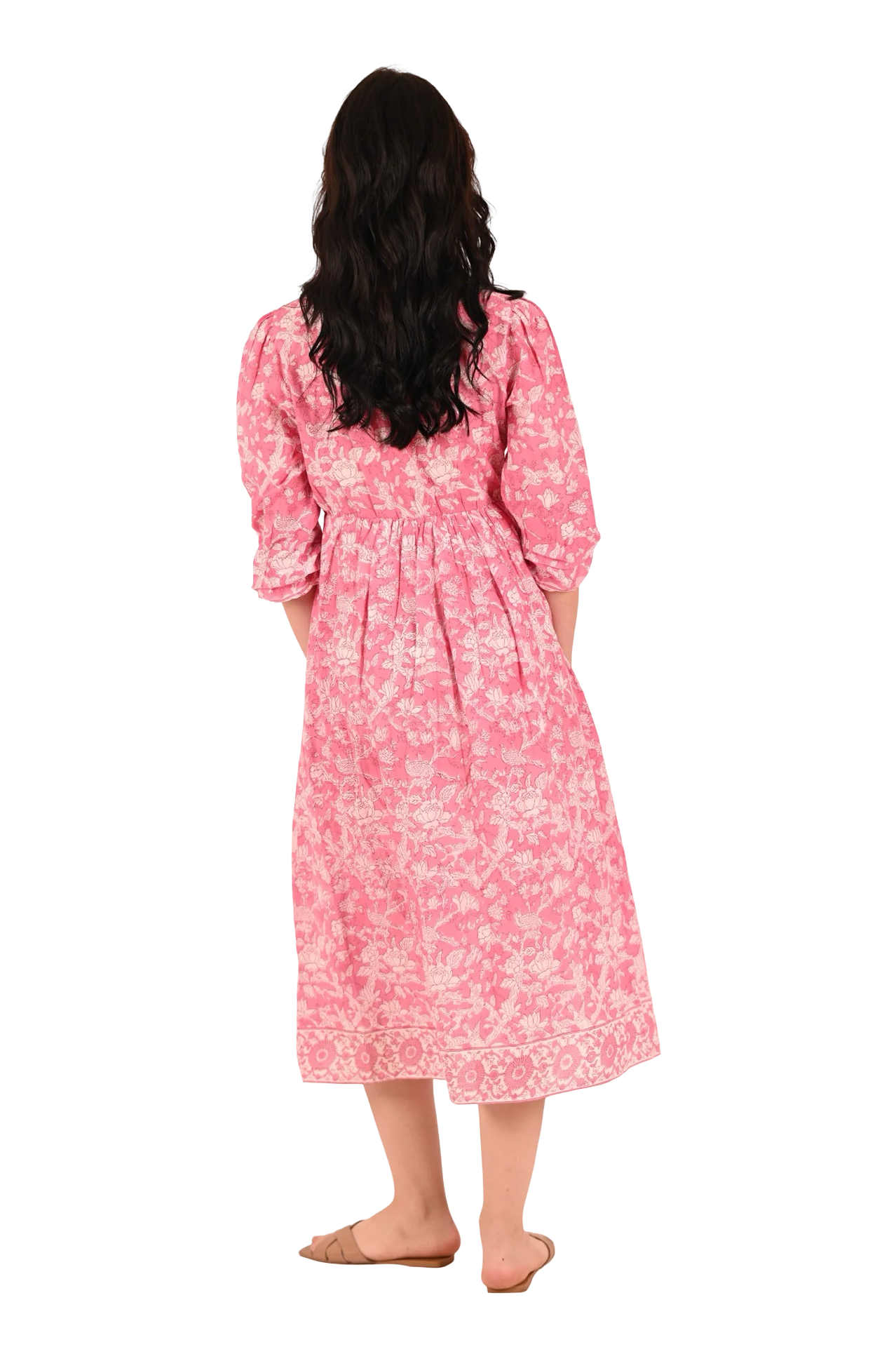 Piccola Charles Cinch Waist Midi Dress Olivia Pink / XS Piccola Charles Cinch Waist Midi Dress Olivia Pink / XS