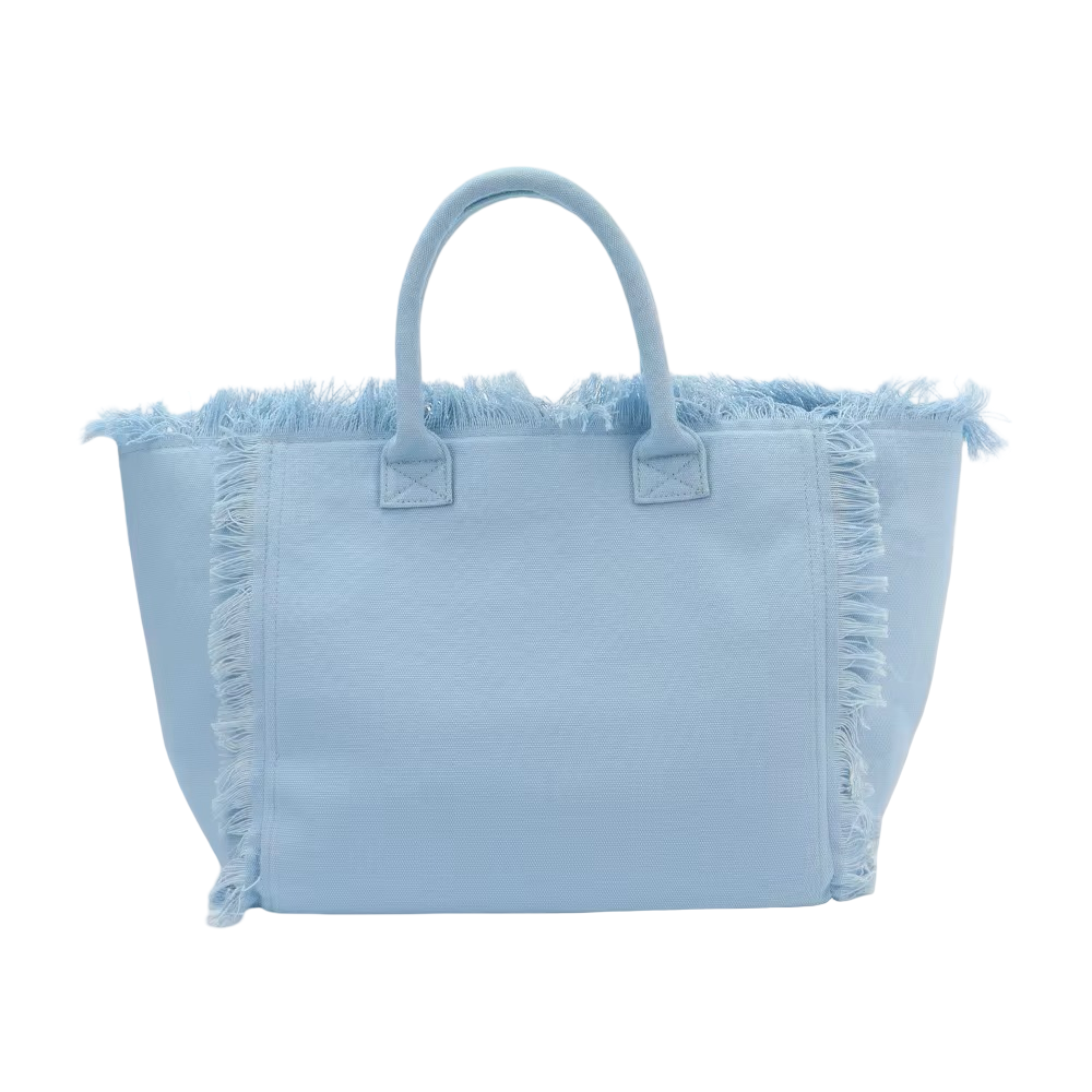 Color Burst Cotton Fringed Canvas Summer Tote Bag