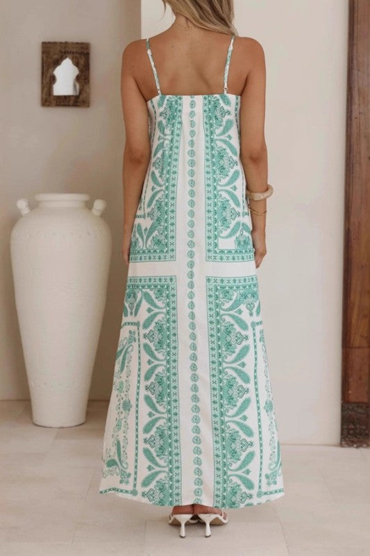 Sundayup Paisley Strap Maxi Dress