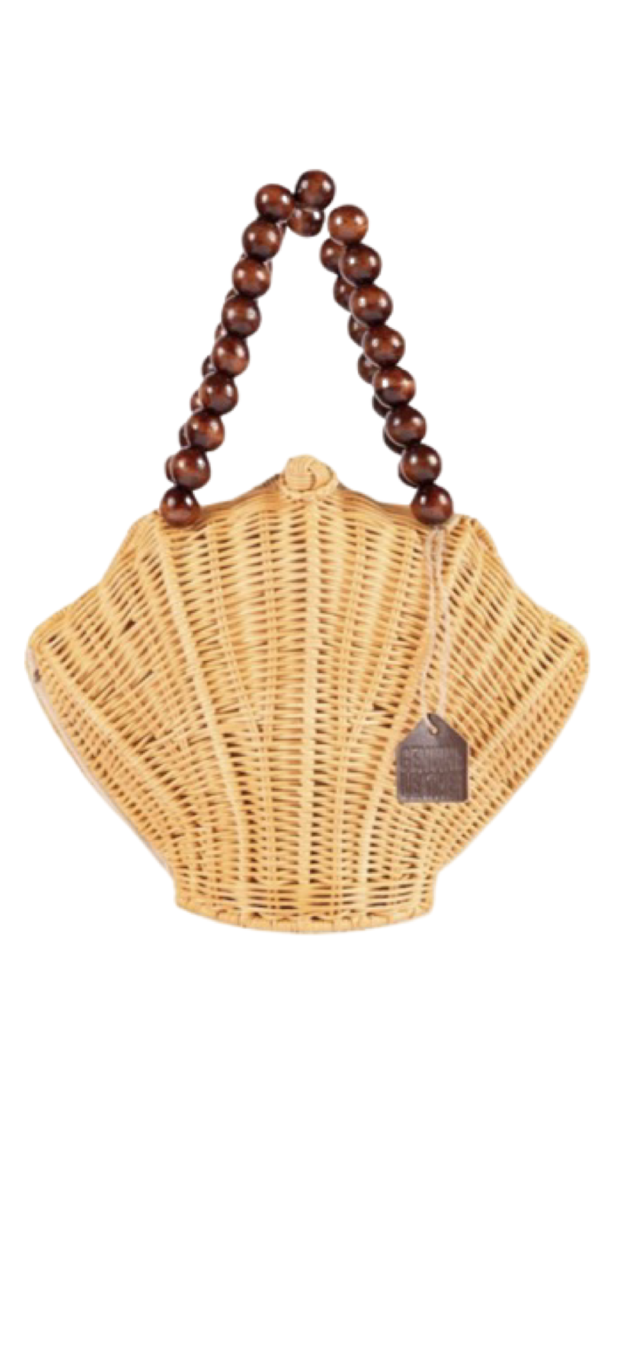 Jelavu Hamptons Collection Crafted Clam Shell Wicker Straw Clutch