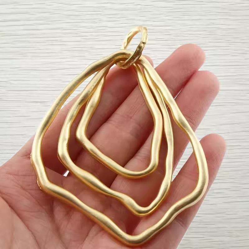 Pendants- M&E Bling Large Gold Dangle Pendant