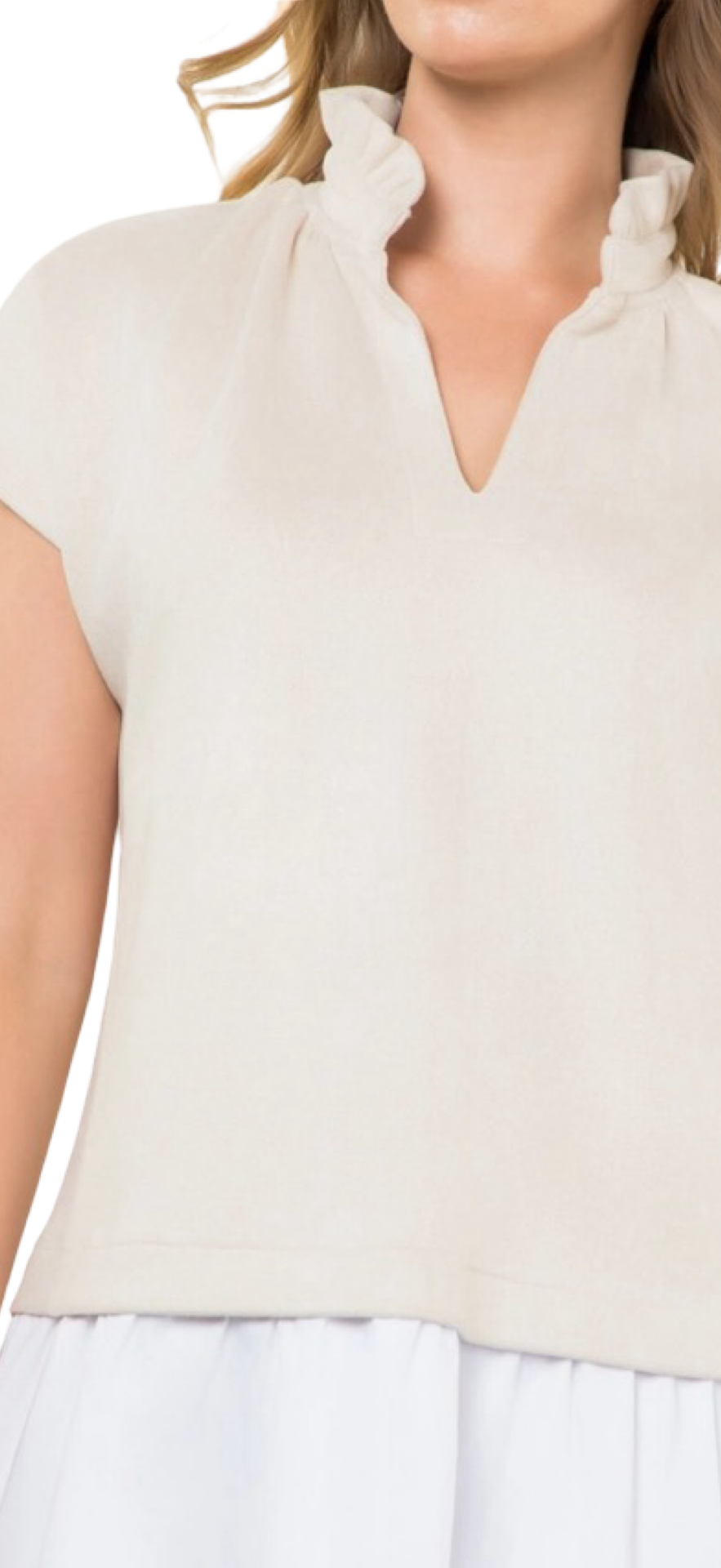 Apparel- THML Mixed Media Suede Short Sleeve Mini Dress