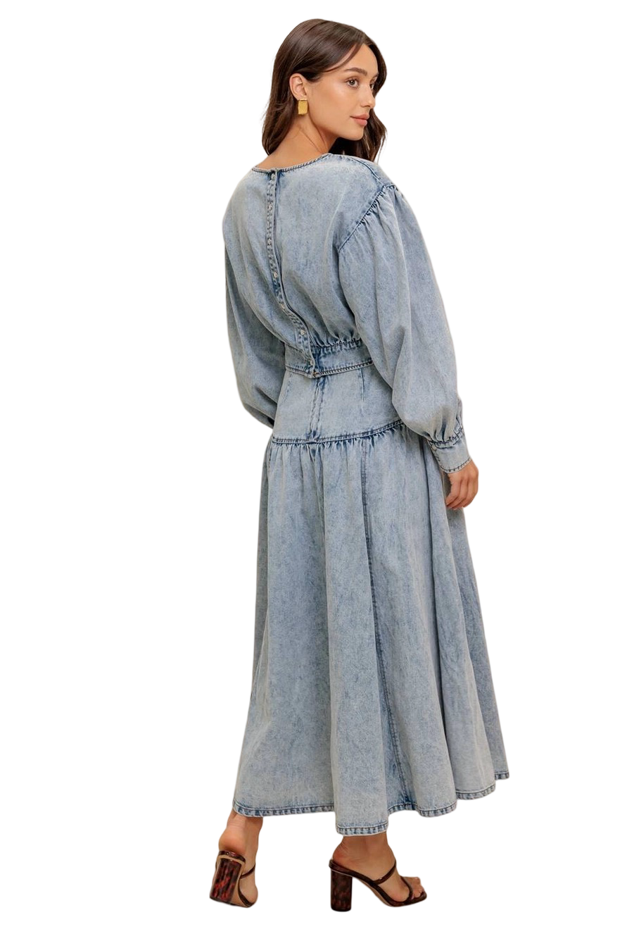 Apparel- Flying Tomato Acid Washed Denim Top