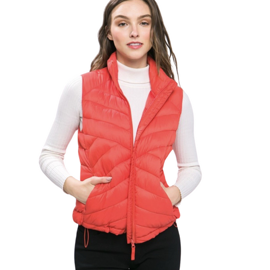 Apparel- Love Tree Zip Up Puffer Vest