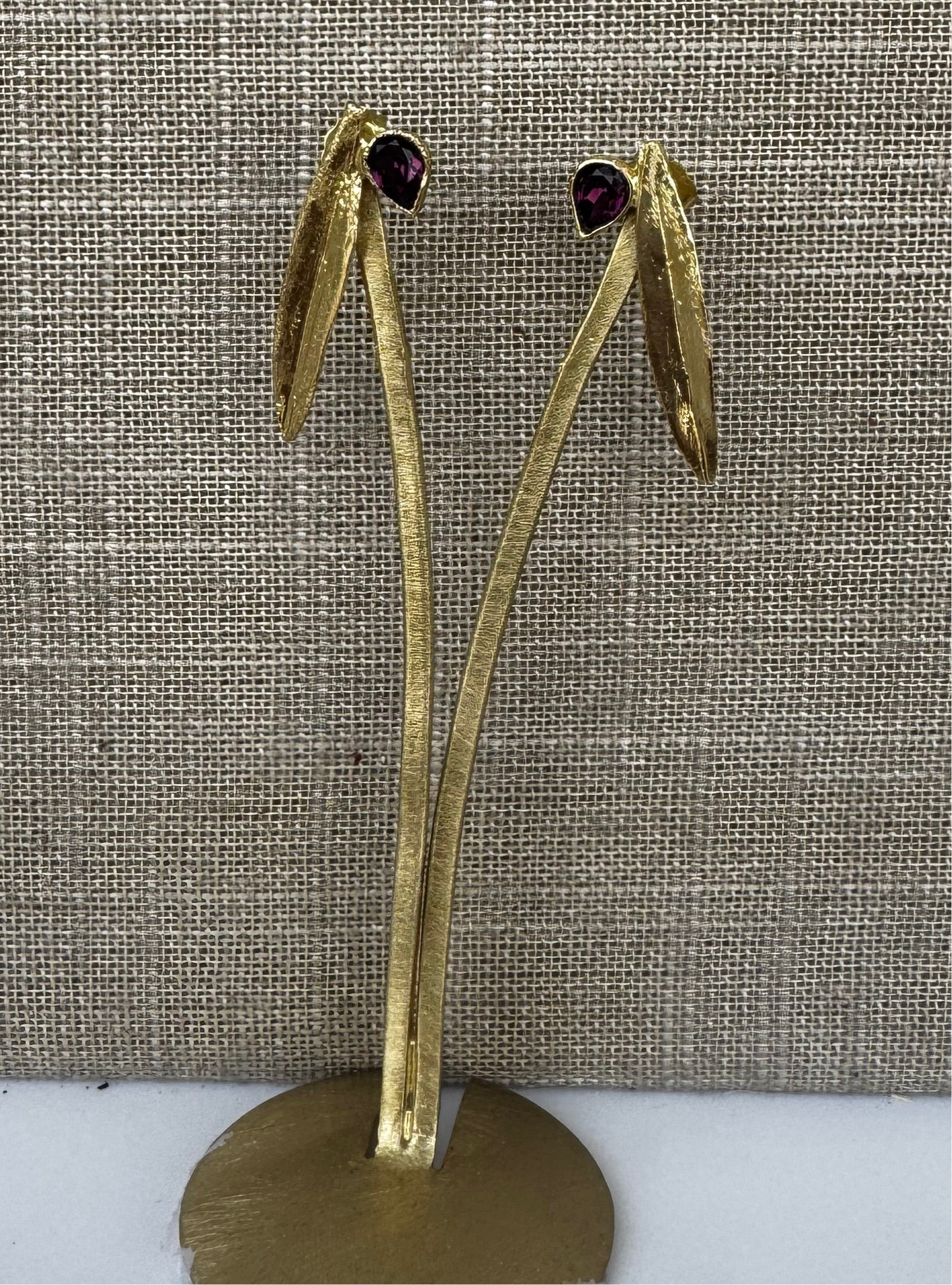 Earrings- Kalliope Drop Leaf and Crystal Earrings