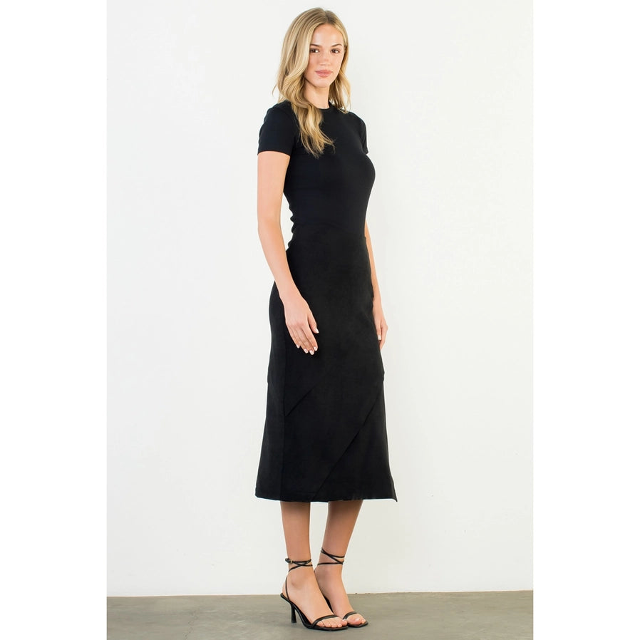 Apparel- THML Suede Wrap Detail Midi Skirt
