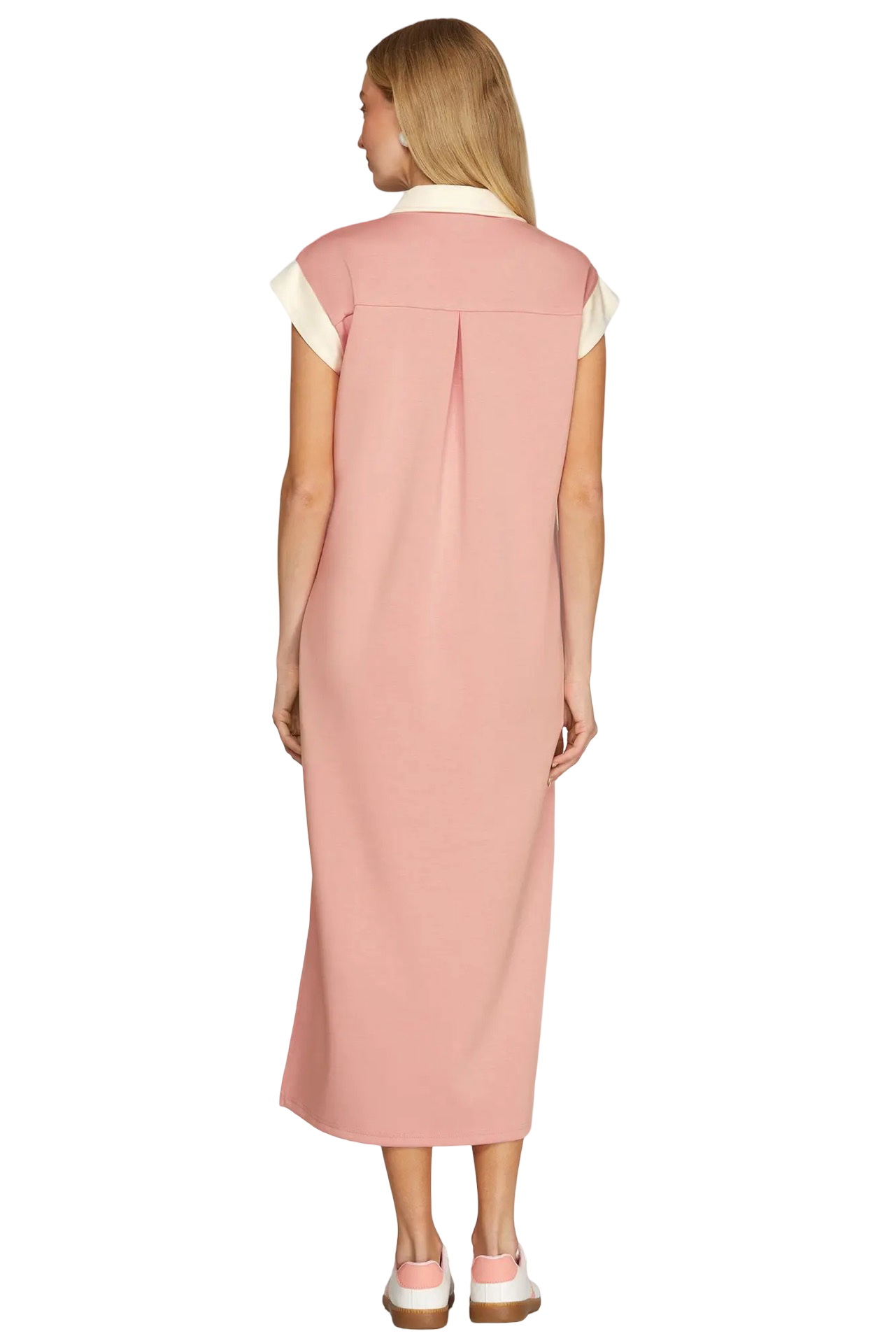She+Sky Drop Shoulder Midi Dress