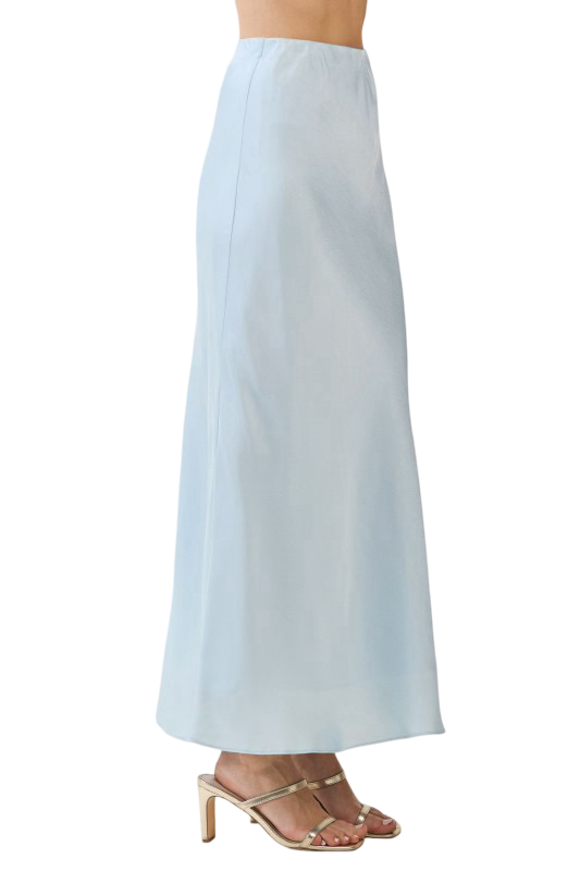 TCEC Solid Satin Maxi Skirt