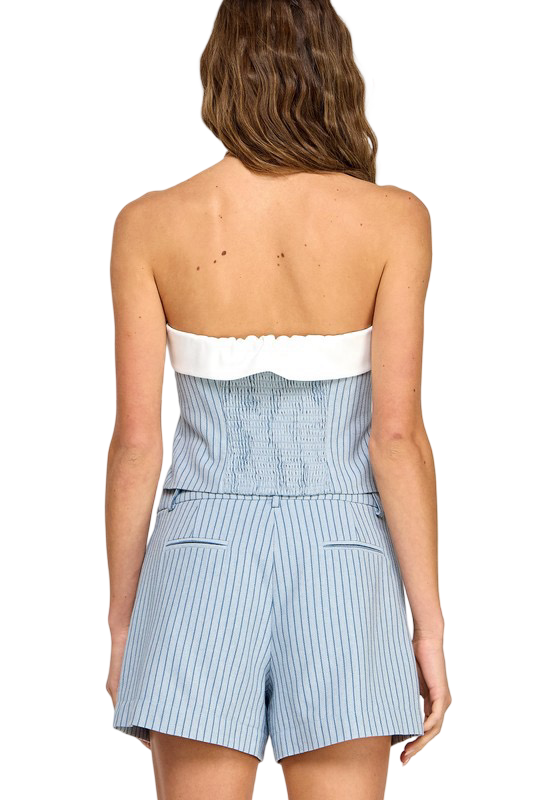 Apparel- Strut and Bolt Contrast Striped Corset Top