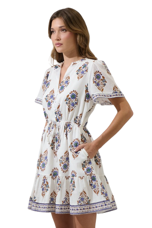 Sugarlips Rennie Floral Warna Shift Mini Dress
