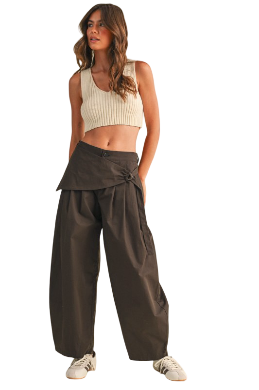 Klesis Sarong Detail Barrel Leg Trouser Pants